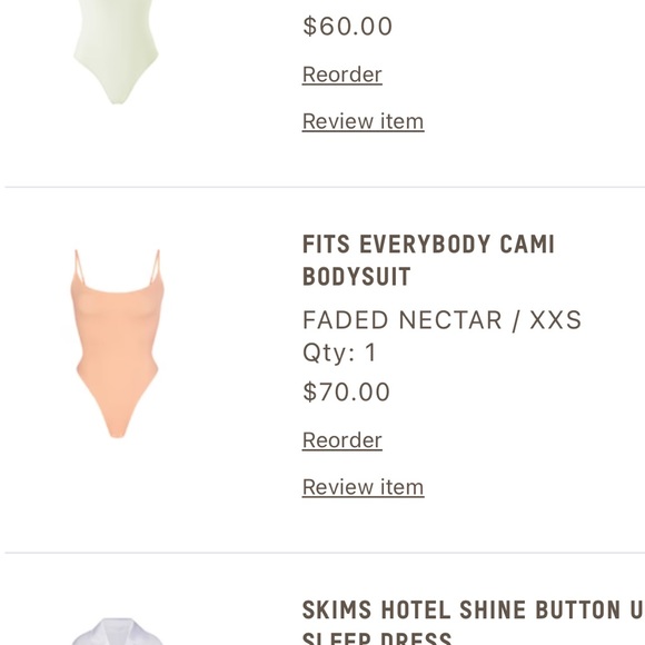 Skims fits everybody cami bodysuit - xxs - limited color：nectar - Picture 7 of 7